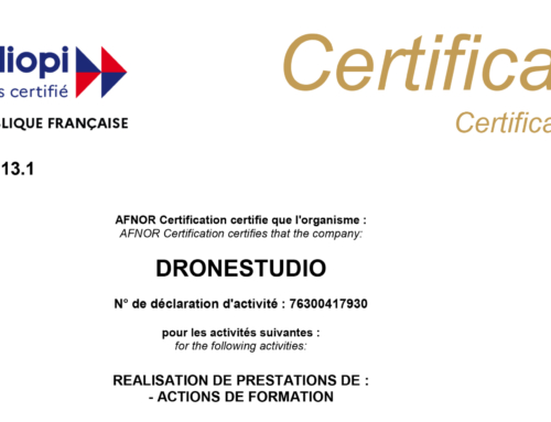 La formation télépilote Dronestudio est certifiée Qualiopi